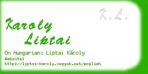 karoly liptai business card